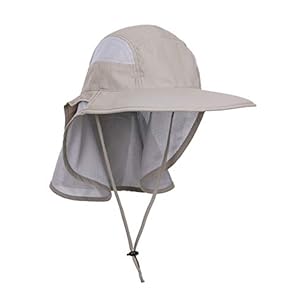 WANYING Unisex UV-bescherming zonnehoed met nekbescherming 12 cm grote brim outdoor activiteiten – voor hoofdomtrek 56…