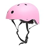 casque velo rose Protection de grade: ce casque de skate offre le taux de protection le plus élevé - avec une coque extérieure à haute densité, ABS d'injection et un intérieur absorbant un impact!