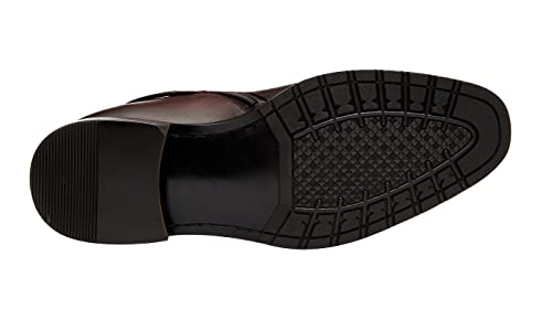 Santimon Mens Leather Boots Buckle Strap Formal Dress Business Casual Motorcycle Zip Ankle Boot For Men4