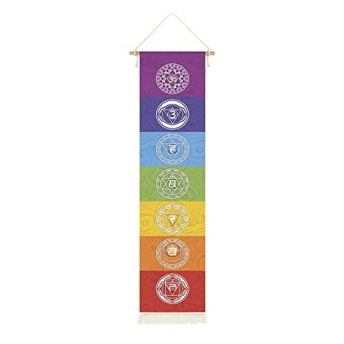 Mandala yoga poster 7 chakras en toile pour coin méditation - 2