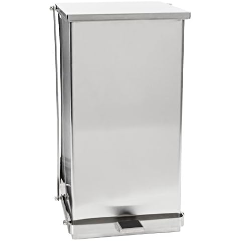 Detecto C-48 Stainless Steel Step-On Can, 48 qt Capacity Cover