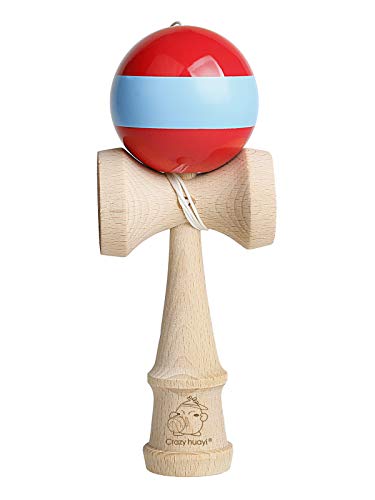 Kendama Kraze Beech Wooden Toy -Extra String (red&Light Blue)