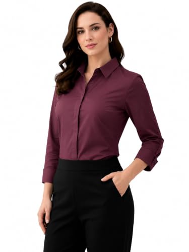 Image of Womens Formal Shirt for Office Wear | Soft Fabric Smart Fit Professional Shirt for Work, Meetings, Corporate & Business Style