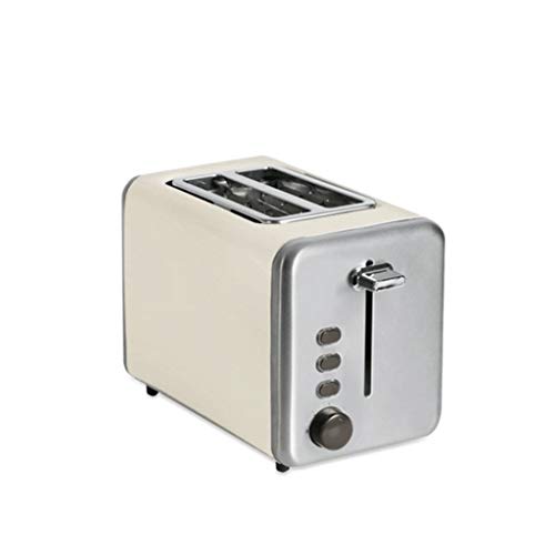 WZHZJ. Retro 430 Edelstahl 2 Stück Toaster, Edelstahl gebürstet, Beige 750W