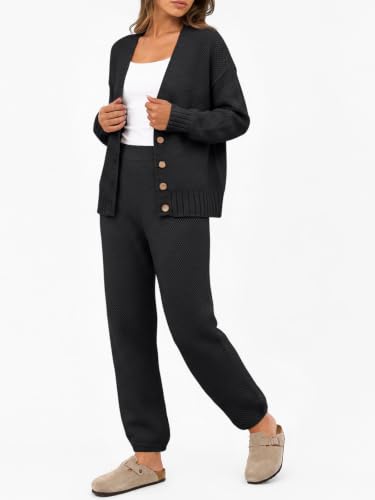Image of LILLUSORY Women 2 Piece Sweater Matching Lounge Sets 2026 Fall Outfit