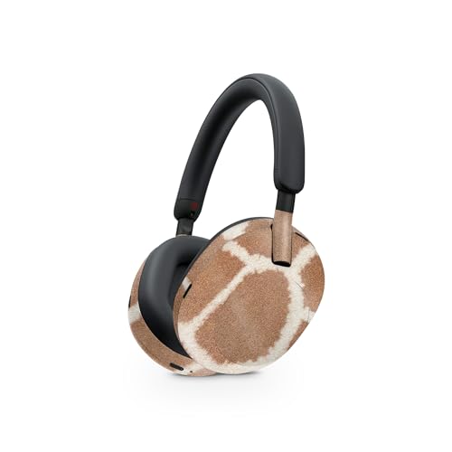 Image of MightySkins Glossy Glitter Skin Compatible with Sony WH-1000XM5 Headphones - Giraffe Print | Protective, Durable High-Gloss Glitter Finish | Easy to Apply