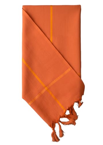 Image of TUNI MANI Men's Polycotton Temple Wear Dhoti with Angavastharam Towel