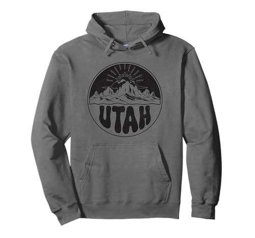 Utah Vintage Mountains Retro Pullover Hoodie