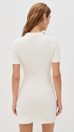 Women's Cream Textured Knit Mini Dress3