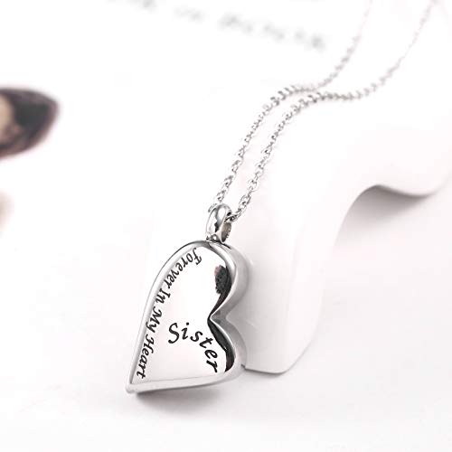 Heart Urn Necklace for Ashes Cremation Stainless Steel Memorial Keepsake Jewelry2