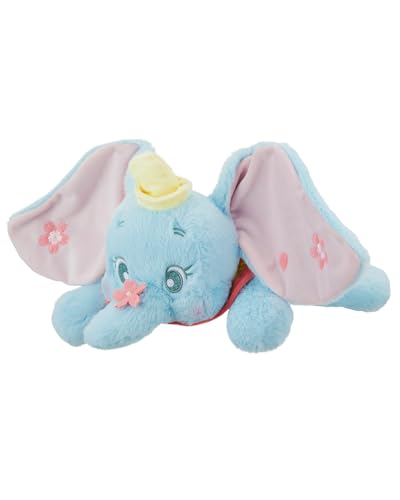 MINISO Disney Dumbo Plush 14‘’ Cherry Season Series The Flying Elephant Lying Pose Dolls Toy Stuffed Animal Ultra-Soft Rebound Hugging Pillow for...