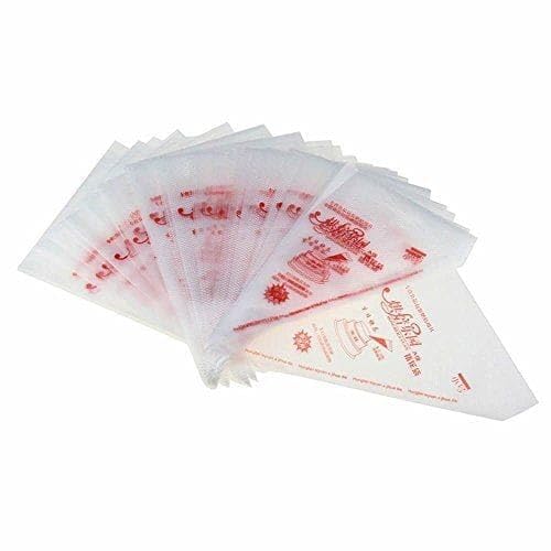 APOLLINE INDIA® Primium Disposable Icing Piping Cone for Decorating Cream Cake Pastry Cupcake Reusable - Transparent (Pack of 100) (Small) 4