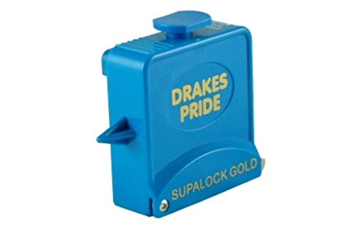 Drakes Pride Supalock Gold bowls measure - aqua