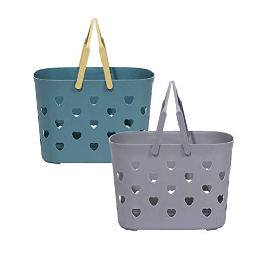 Hemoton 2 Peças de Cesta de Frutas E Vegetais Cesta de Cozinha Oca Com Alças Cesta de Armazenamento