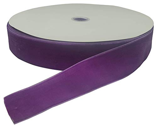 Image of 10 Yards Velvet Ribbon Spool (Purple, 1 1 /2 inch)