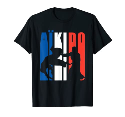 Martiaux Aikido - Bandera de Francia Camiseta