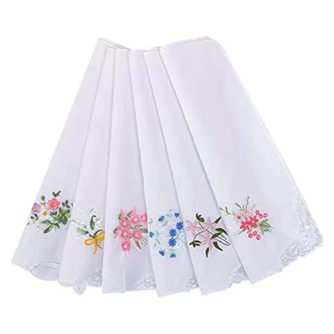 Smart Sisi Vintage Floral Lace Handkerchiefs Cover