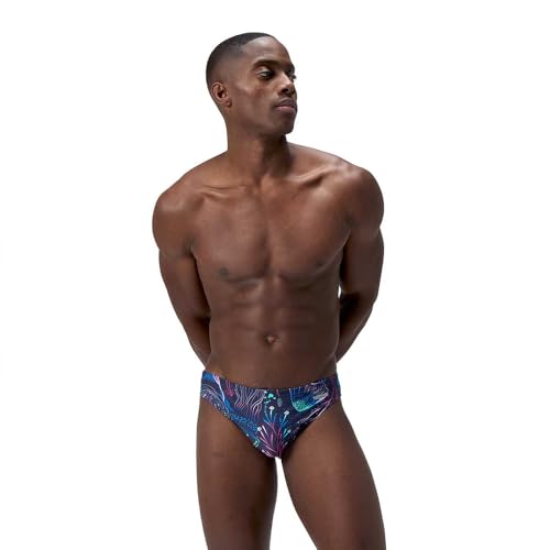 Speedo Print Brief 2' Calzoncillos de natación para Hombre, Flare Pink, 28