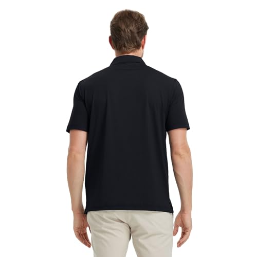 M MAELREG V Neck Polo Shirts for Men Performance Casual Moisture Wicking Mens Golf Polo Shirts Short Sleeve with Collar3