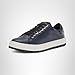 Karl Lagerfeld Paris Men's Recycled Leather Low top Sneaker, Navy, 7