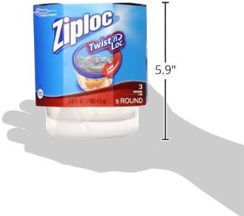 Ziploc Twist N Loc Container Small 3 ct (Pack Of 3)