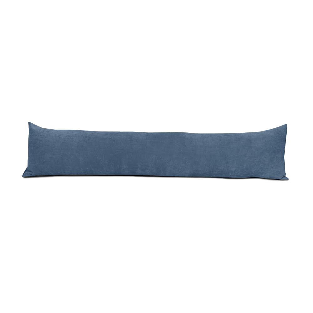 Lancashire Textiles Hollowfibre Filling (85 X 20Cm) Denim Blue Chenille Draught Stopper Excluder from B&Q