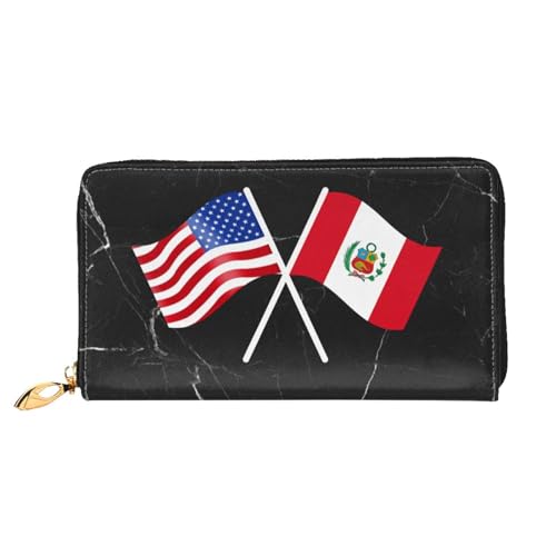 American And Peru Flag Wallet Card Bag2