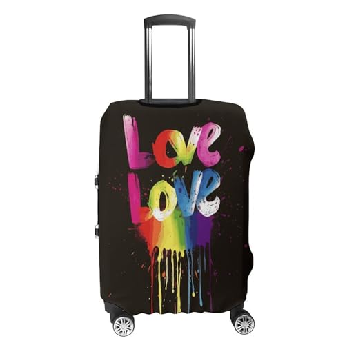 Carry on Luggage Cover Love Is Love Suitcase Covers for Luggages Tsa Approved Travel Luggage Sleeve Protector Elastic Suitcase Protector Anti-Scratch Washable Fits 19-30 Inch Case -S4