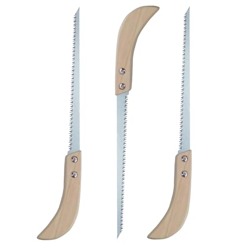 Sierras de podar manuales,3 sierras de mano de acero al manganeso SK para carpintería | Equipo de campamento fácil para amigos, entusiastas del aire libre o regalos para amantes del campamento