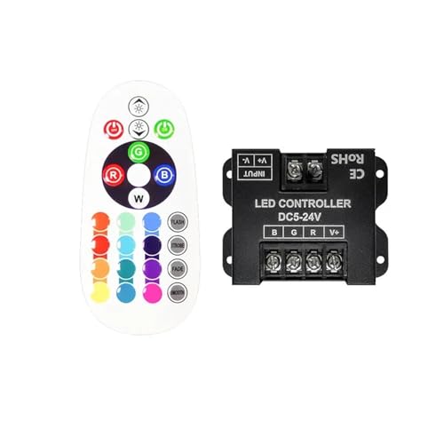 Contrôleur LED coloré avec télécommande 23 touches et boîtier fer robuste