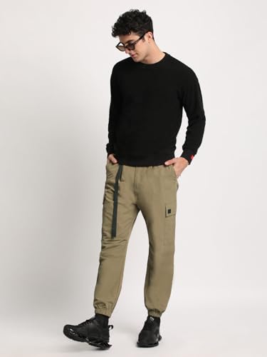 Image of Men's Navy Slim Fit Casual Cargo