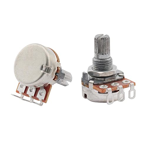 Musiclily B250K Mini Metric Coarse 18-Spline Split Short Shaft Pots Linear Taper Potentiometers for Electric Guitar Bass (Set of 2) - Image 3