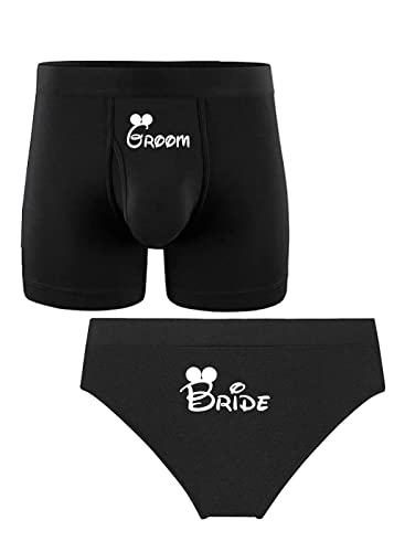 Groom Bride Couples matching underwear, matching underwear for boyfriend and girlfriend, matching wife and husband underwear2