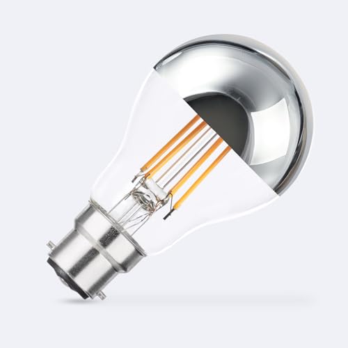 LEDKIA LIGHTING Ampoule Filament LED B22 8W 800 lm A60 Chrome Reflect No Flicker 2200K Super chaud