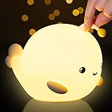 ONEFIRE Cute Night Light for Kids, 7 Color Changing Baby Night Light, Tap Control Silicone Night...