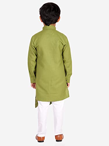 Boy's Indian Kurta For Boys | Kids Ethnic Wear | Pack Of 1 (S-109) (Green, 2-3 Years)4