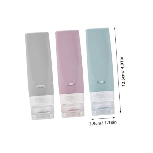 ERINGOGO 3個 便携トラベルボトル 軽量シリコン装容器 持ち運び便利 詰め替え用ローション シャンプー シャワージェル対応