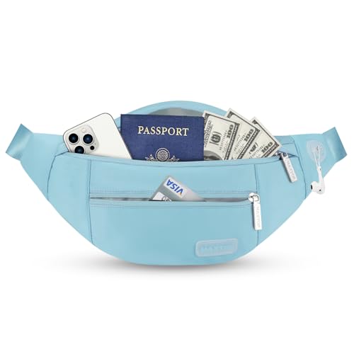 Image of MAXTOP Large Crossbody Fanny Pack with 4-Zipper Pockets,Gifts for Enjoy Sports Festival Workout Traveling Running Casual Hands-Free Wallets Waist Pack Phone Bag Fits All Phones