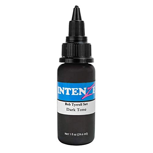 Intenze Tattoo Ink Advanced Black and Grey Series by Bob Tyrrell Dark Tone 1 oz