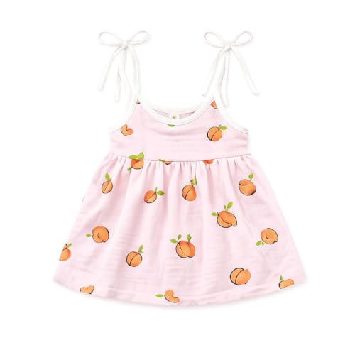 Image of Muslin Frock for Baby Girls | Cotton Dress for Newborn Babies | Sleeveless, Tie-Up Shoulders Summer Wear Clothes | Girl dori jabla