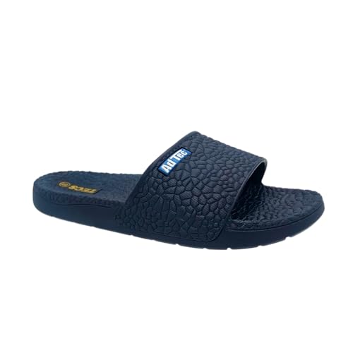 Image of AdTec PVC Pebble Sandals For Men, Cushioned Outsole & Flexible and Bendable, Open Toe Navy 10 M US