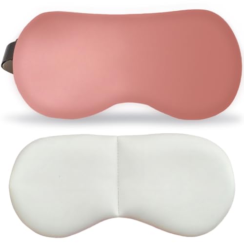 Washable Moist Heat Warm Compress for Eyes, Microwave Silk Dry Eye Mask for Stye, Sinus, MGD,Blepharitis, Reusable Stye Eye Compress with Adjustable Strap for All Heads, Eye Heating Pad for Relaxing