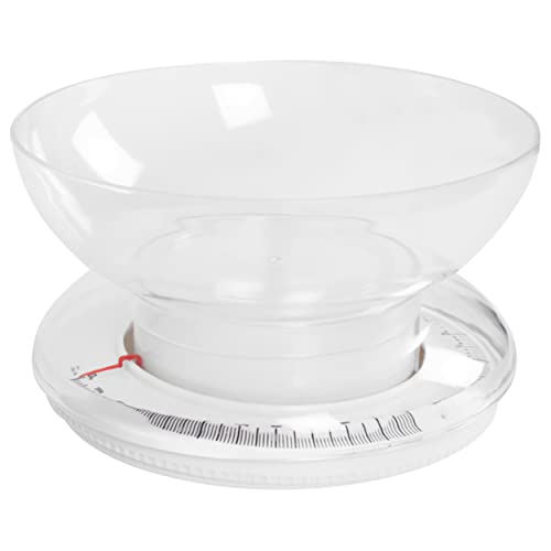 Salter 811 WHWHDR Balance de Cuisine Mécanique Traditionnelle avec Bol, Balance avec Cadran Rotatif Analogique, Ajouter et Peser, Capacité 3KG, Facile à Lire, Sans Pile, Garantie 15 Ans, Blanc