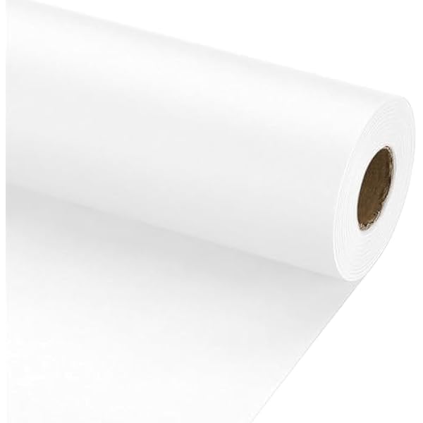 PATIKIL Papier do pakowania 30 5 cm x 203 2 m 66 70 g m² Rolka papieru do rękodzieła papier kraft do pakowania na plakat papier do pakowania prezentów biały