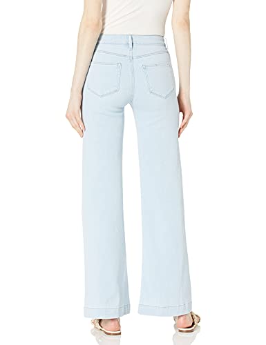 PAIGE Women's Leenah Transcend Vitnage Front Pin Tucks Double Belt Loop Wide Leg Jean2