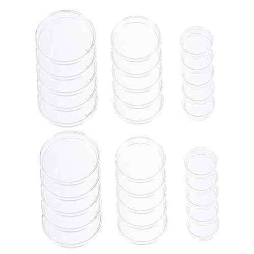 CIYODO Plastic Petri Dishes 30pcs Set Culture Dishes with Lid for Science Projects