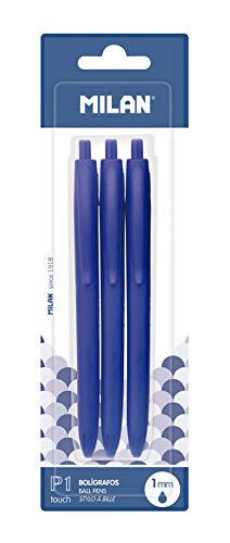 Milan P1 Touch Boligrafos, azul, 1 mm, 3
