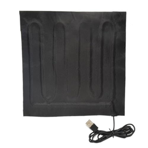 Genérico Manta Térmica USB 5V - Manta Eléctrica Portátil para Coche Hogar | 30x30 Cm con 3 Modos De Temperatura Temporizador | Alimentación por Power Bank, para Viajes, Oficina Residencia