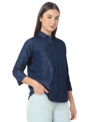 Image of Smarty Pants Women's Denim Formal Shirt.