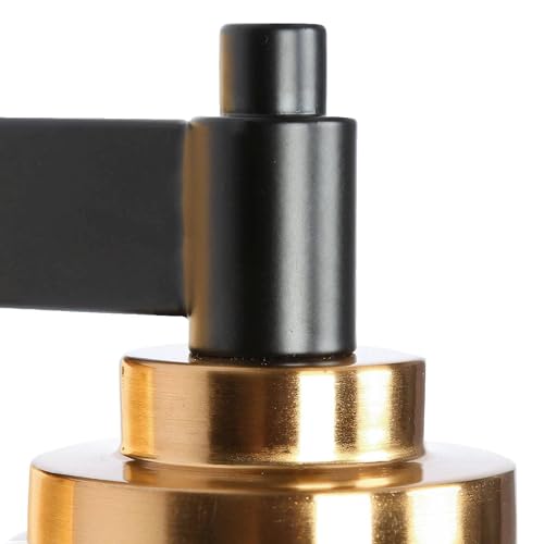 Image of KSANA Wall Sconces, Black and Gold Wall Lights for Bedroom, Wall Mounted Lamps with Flared Glass Shade for Living Room, Bathroom,